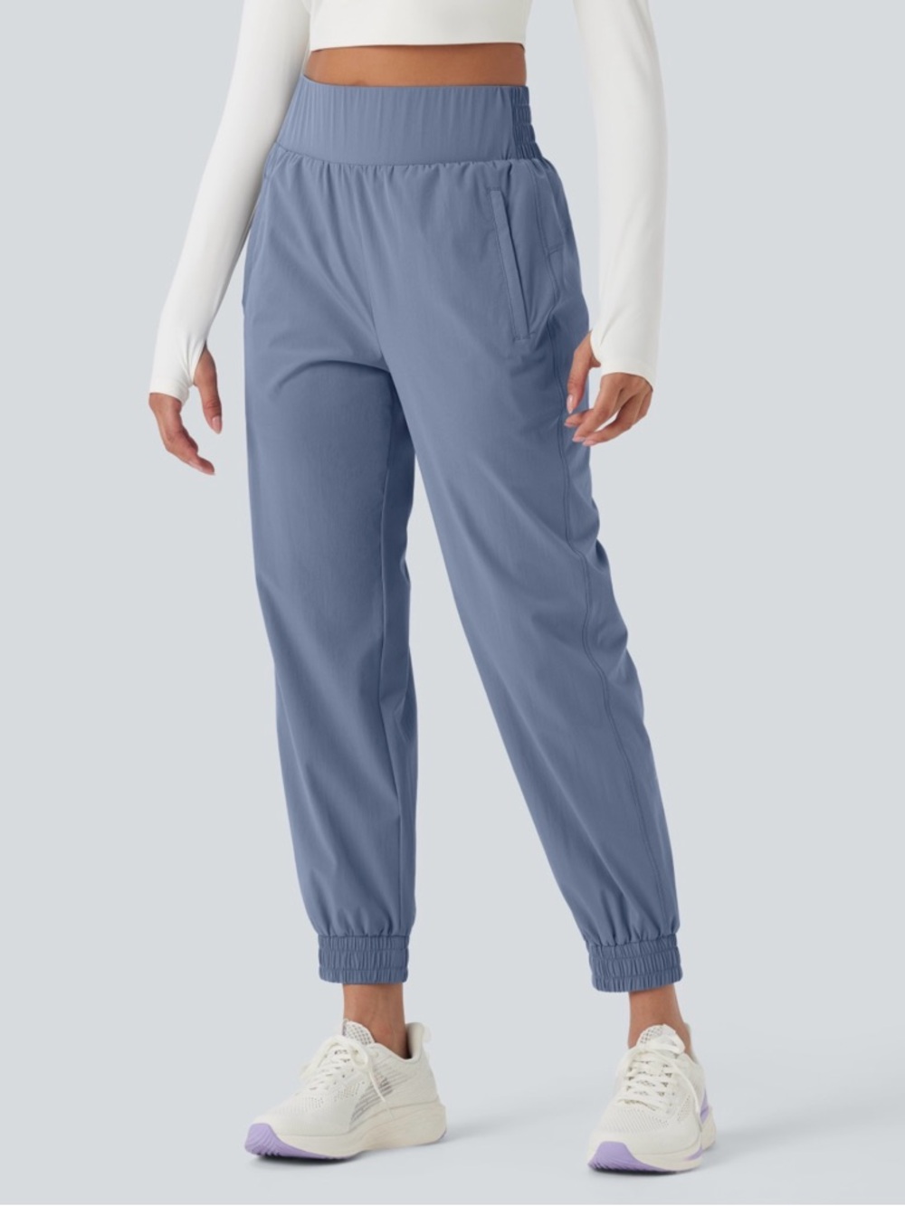 HALARA High Waisted Zipper Pockets Hiking Joggers - Troposphere